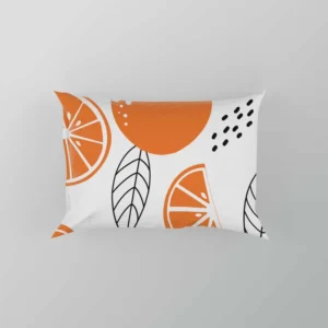 Sketch Orange White Background Pillow Case