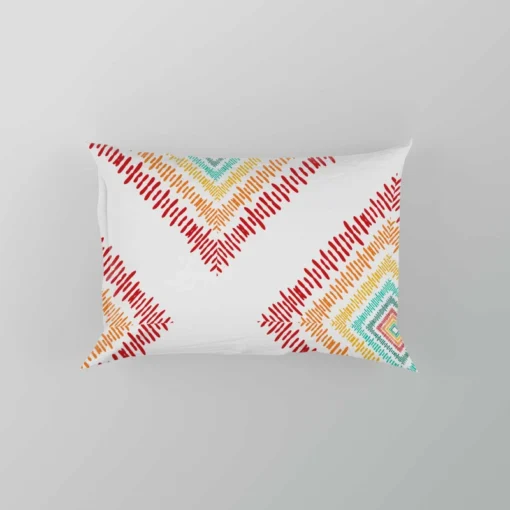 Sketched Ethnic Square Tribal Pattern Pillow Case