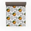 Sketched Orange Design Fitted Sheet