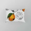 Sketched Orange Design Pillow Case