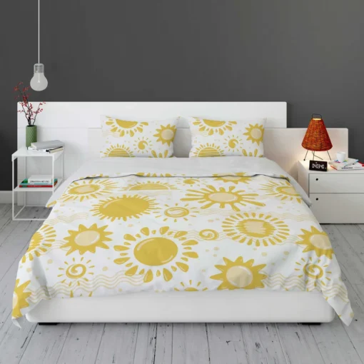 Sketched Sun Pattern Bedding Set 1