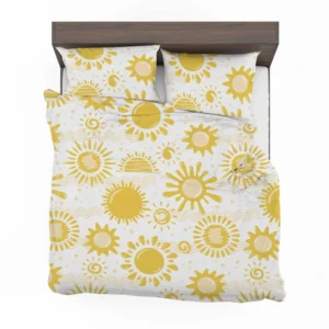 Sketched Sun Pattern Bedding Set 2