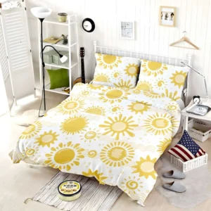 Sketched Sun Pattern Bedding Set