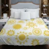 Sketched Sun Pattern Duvet Cover