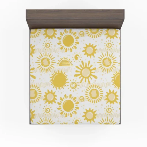 Sketched Sun Pattern Fitted Sheet