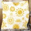 Sketched Sun Pattern Quilt Blanket