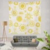 Sketched Sun Pattern Wall Tapestry