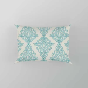 Sky Blue Classic Damask Design Pillow Case