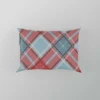 Sky Blue Red Scottish Tartan Plaid Pillow Case