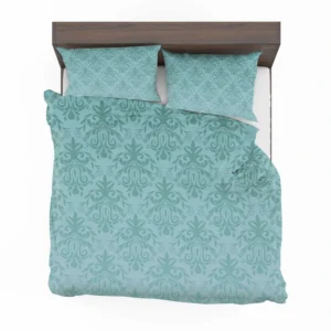 Sky Blue Vintage Damask Bedding Set 2