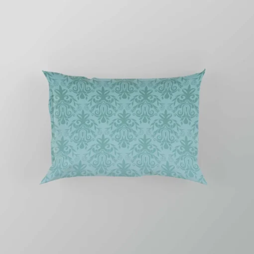 Sky Blue Vintage Damask Pillow Case