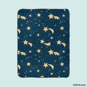 Sky Full Of Tailed Stars Fleece Blanket 1