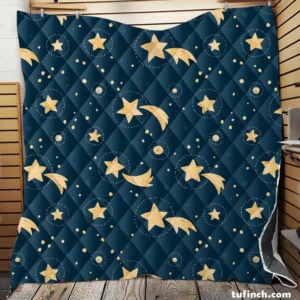 Sky Full Of Tailed Stars Quilt Blanket