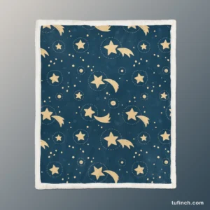 Sky Full Of Tailed Stars Sherpa Fleece Blanket 1