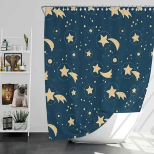 Sky Full Of Tailed Stars Shower Curtain