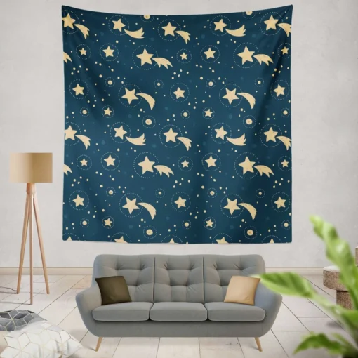 Sky Full Of Tailed Stars Wall Tapestry