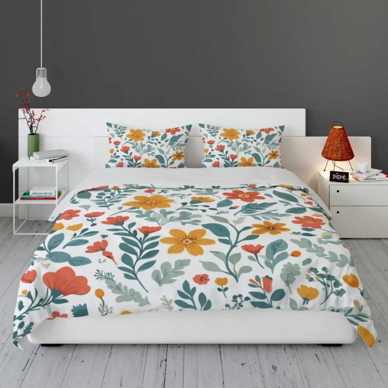 Small Floral Spring Blossom Pattern Bedding Set 1