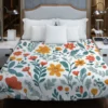 Small Floral Spring Blossom Pattern Duvet Cover