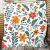 Small Floral Spring Blossom Pattern Quilt Blanket