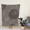 Small Floral Vintage Minimal Fleece Blanket