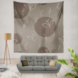 Small Floral Vintage Minimal Wall Tapestry