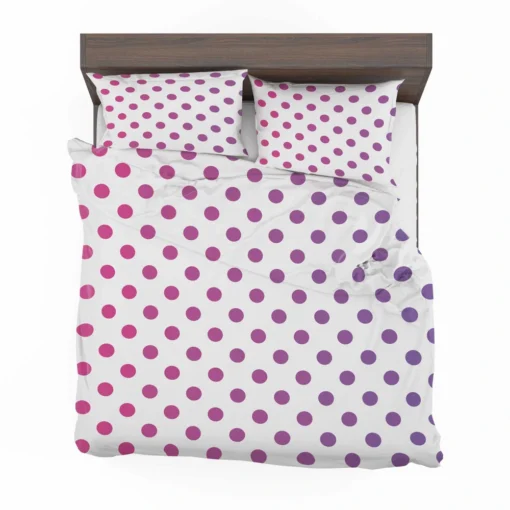 Small Gradient Colored Polka Dots Bedding Set 2