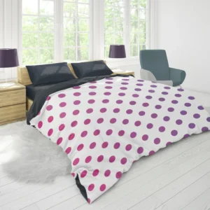 Small Gradient Colored Polka Dots Duvet Cover 1