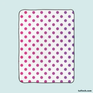 Small Gradient Colored Polka Dots Fleece Blanket 1