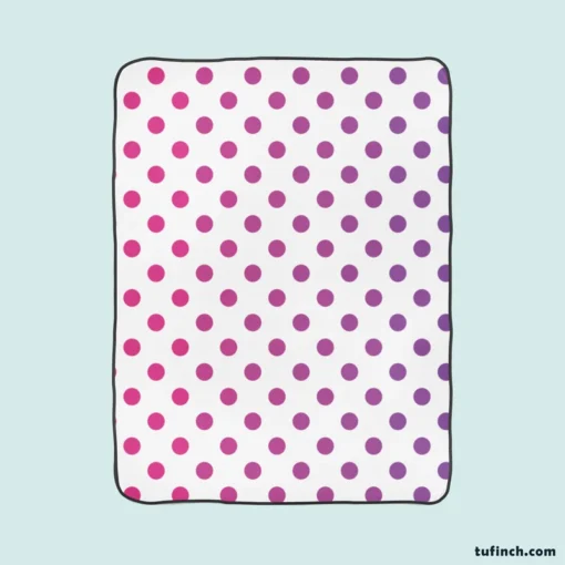 Small Gradient Colored Polka Dots Fleece Blanket 1