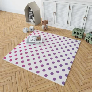 Small Gradient Colored Polka Dots Rug 1