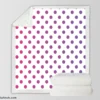 Small Gradient Colored Polka Dots Sherpa Fleece Blanket