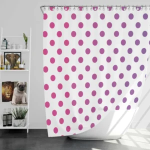 Small Gradient Colored Polka Dots Shower Curtain