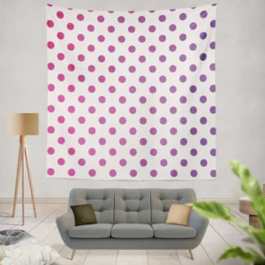 Small Gradient Colored Polka Dots Wall Tapestry