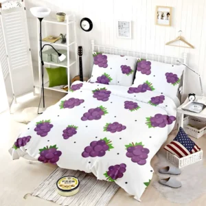 Small Grapes Bunch Pattern Bedding Set