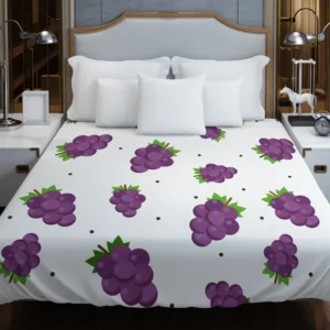 Small Grapes Bunch Pattern Duvet Cover