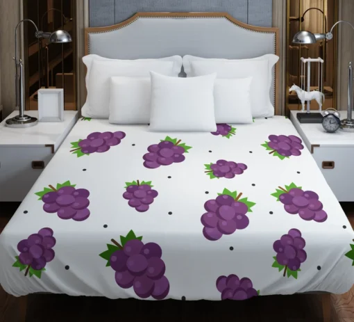 Small Grapes Bunch Pattern Duvet Cover