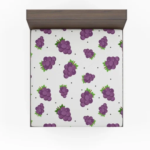 Small Grapes Bunch Pattern Fitted Sheet