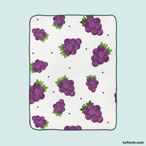 Small Grapes Bunch Pattern Fleece Blanket 1