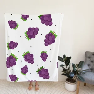 Small Grapes Bunch Pattern Fleece Blanket