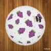 Small Grapes Bunch Pattern Round Beach Towel