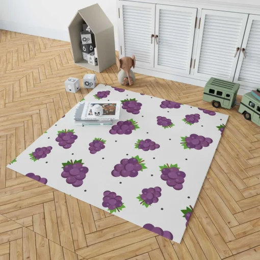 Small Grapes Bunch Pattern Rug 1