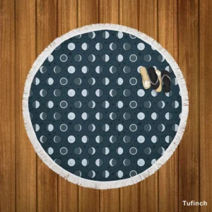 Small Polka Dots Pattern Round Beach Towel