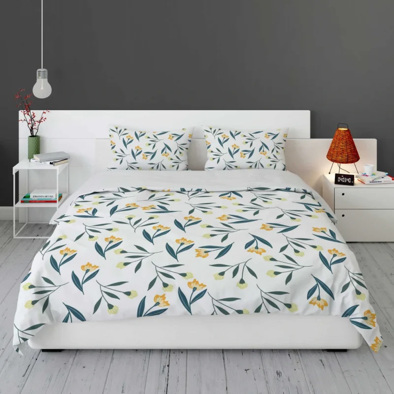 Small Yellow Flower Pattern Bedding Set 1