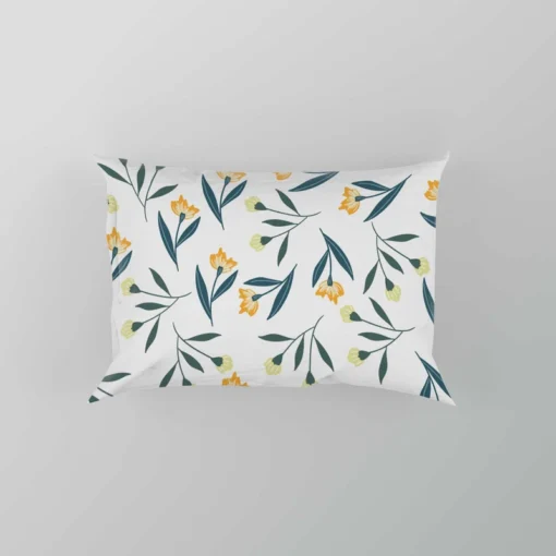 Small Yellow Flower Pattern Pillow Case