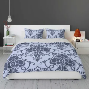 Smalt Blue Vintage Damask Bedding Set 1