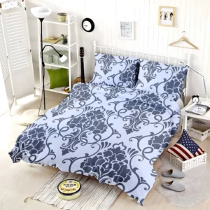 Smalt Blue Vintage Damask Bedding Set