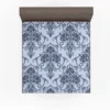 Smalt Blue Vintage Damask Fitted Sheet