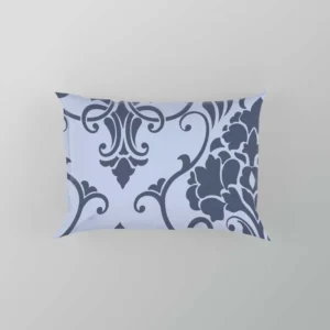 Smalt Blue Vintage Damask Pillow Case