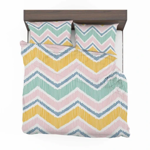 Soft Striped Chevron Design Bedding Set 2