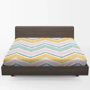 Soft Striped Chevron Design Fitted Sheet 1